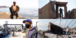California Woman Fleeing Wildfires