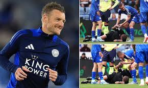 Leicester City's Jamie Vardy takes charge